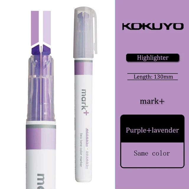 Kokuyo - Mark+ Two Tone Colour Marker Highlighter (Options available)