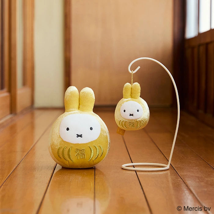 Miffy - Plush Keychain - Lucky Daruma (Gold)