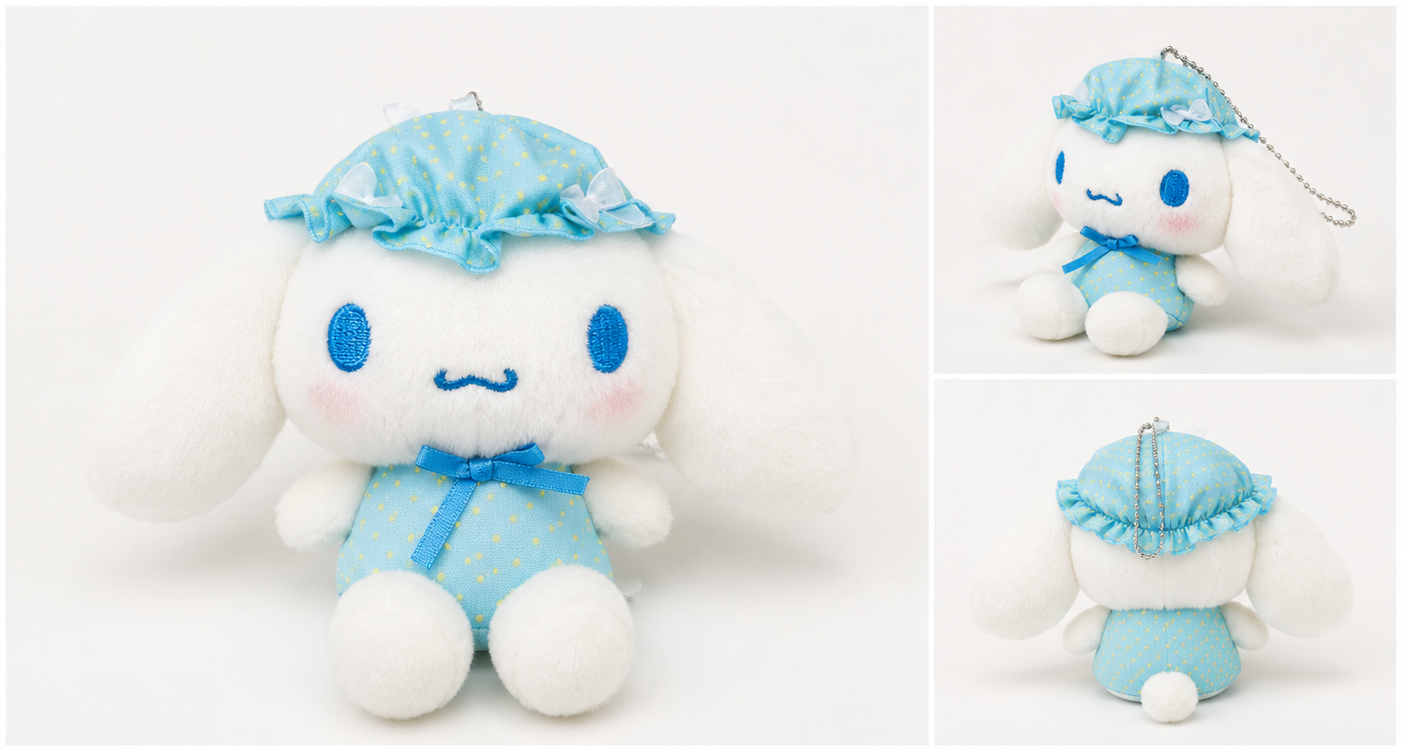 Cinnamoroll - Sanrio Character Mascot (Nightcap ver.) Plush Keychain