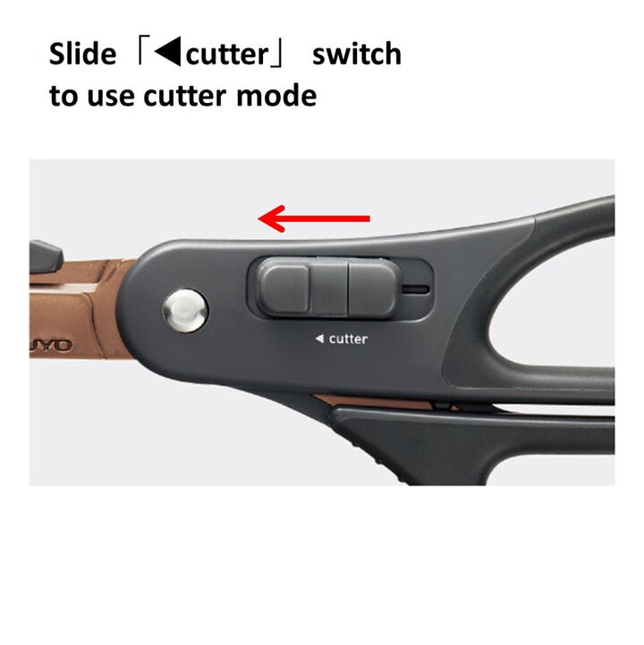 Kokuyo - Hakoake 2 Way Scissors x Cutter (Light Grey)