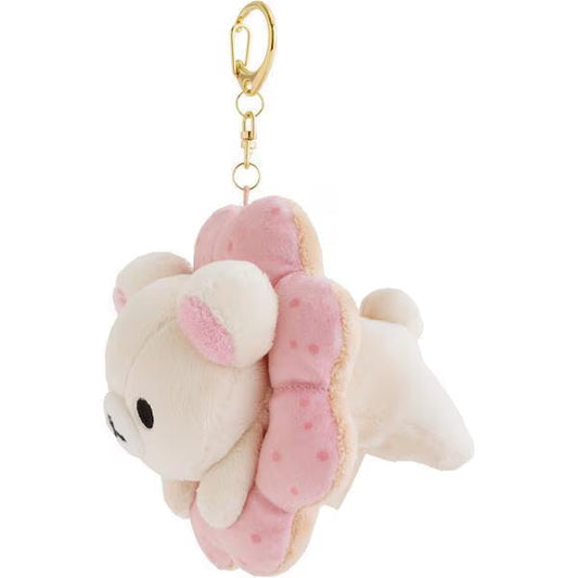 Rilakkuma Mister Donut Collaboration Hanging Plush Mascot - Korilakkuma