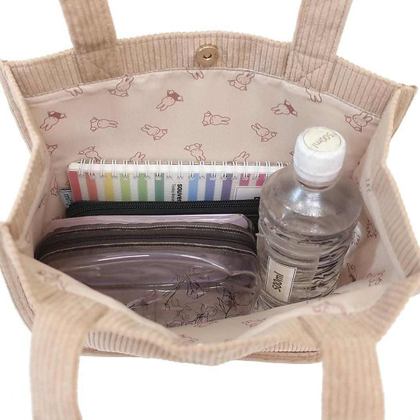 Miffy Tote Bag Beige (Sagara Corduroy Series)