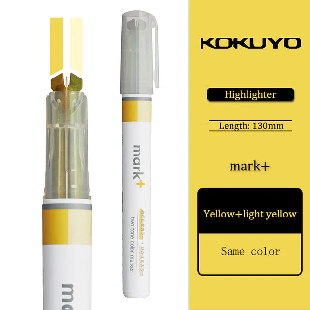 Kokuyo - Mark+ Two Tone Colour Marker Highlighter (Options available)