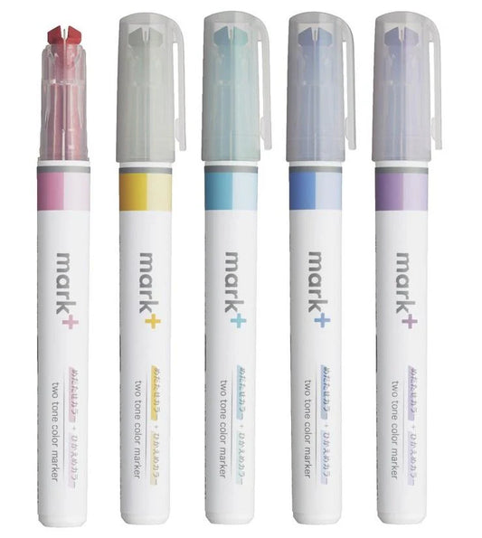 Kokuyo - Mark+ Two Tone Colour Marker Highlighter (Options available)