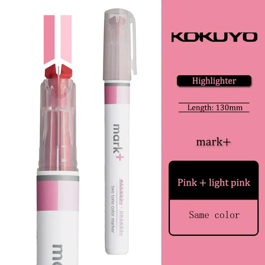 Kokuyo - Mark+ Two Tone Colour Marker Highlighter (Options available)