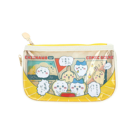 Chiikawa Pouch / Clear Flat Pencil Case (Comic Scene)