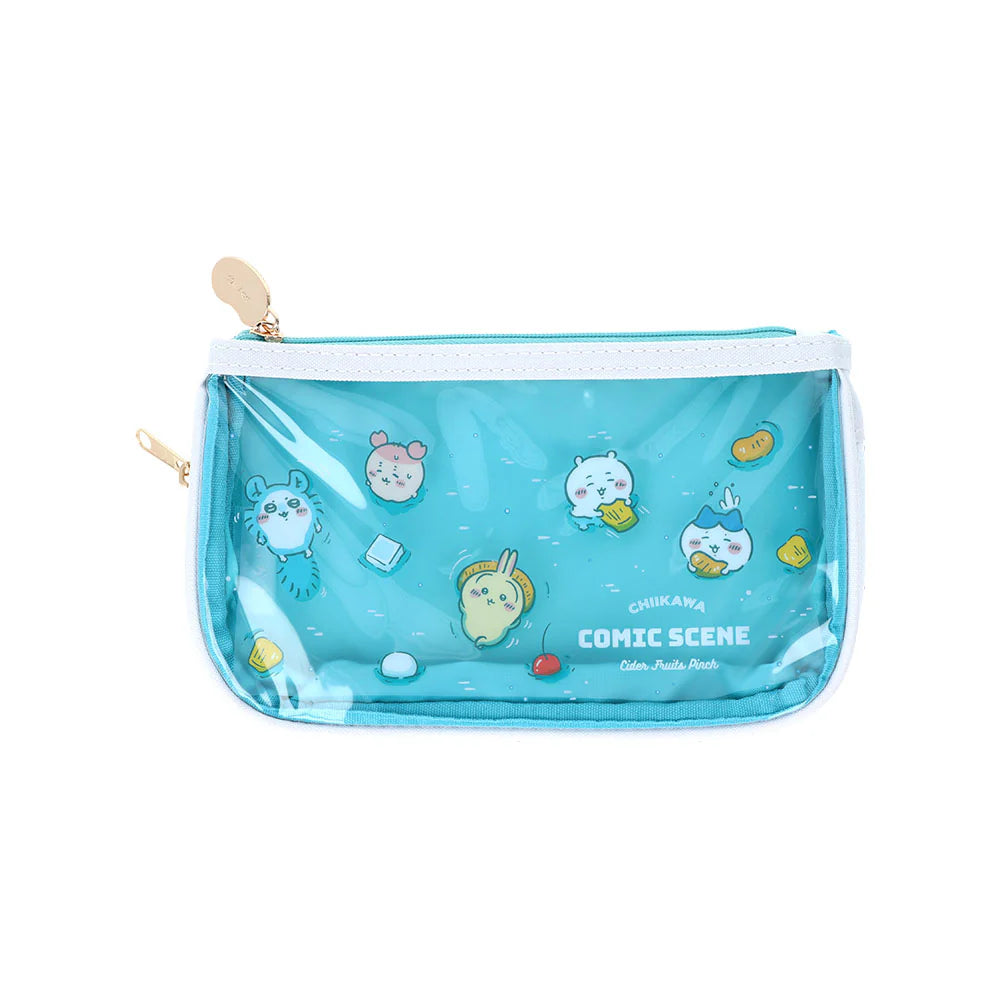 Chiikawa Pouch / Clear Flat Pencil Case (Cider Fruit Punch)