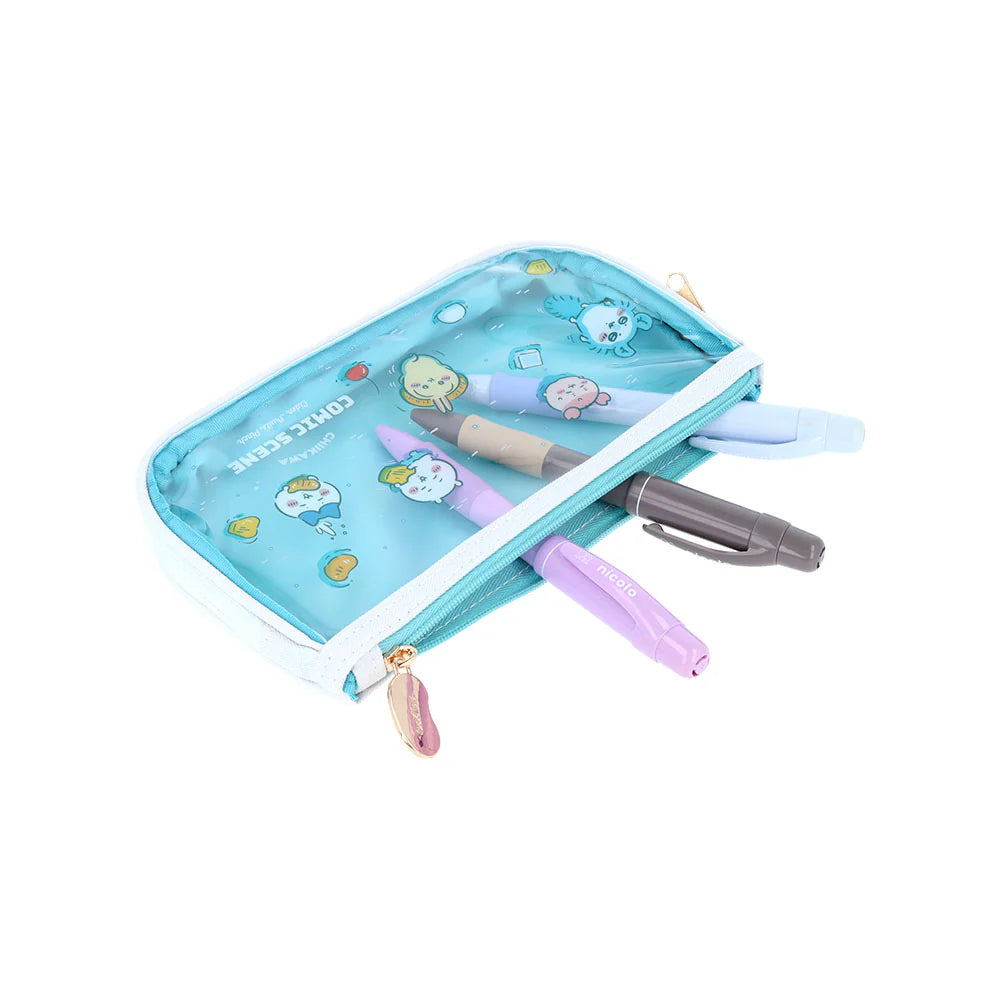 Chiikawa Pouch / Clear Flat Pencil Case (Cider Fruit Punch)