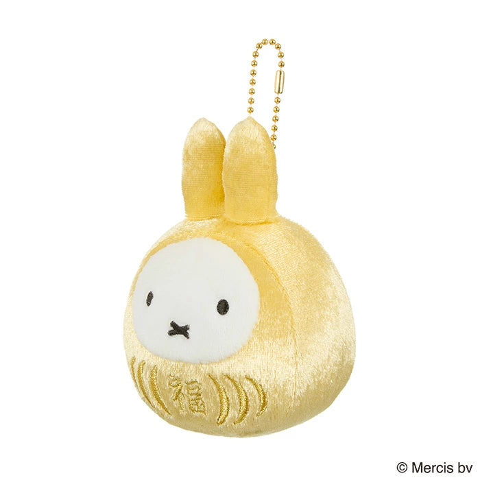 Miffy - Plush Keychain - Lucky Daruma (Gold)
