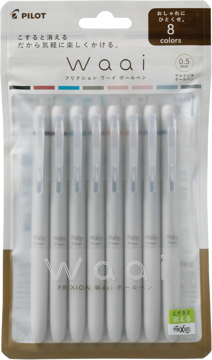 Pilot - FriXion Waai Erasable Pen 0.5mm 8-Colour Set