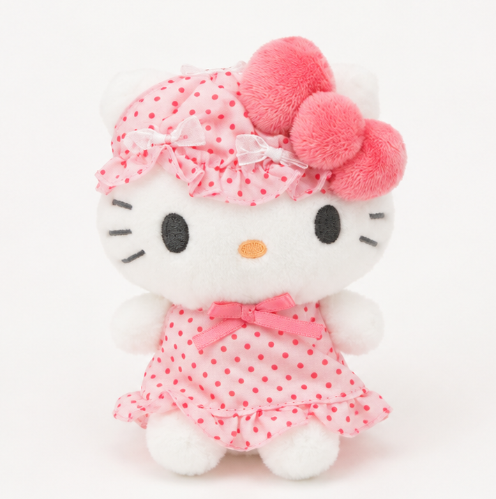 Hello Kitty - Sanrio Character Mascot (Nightcap ver.) Plush Keychain