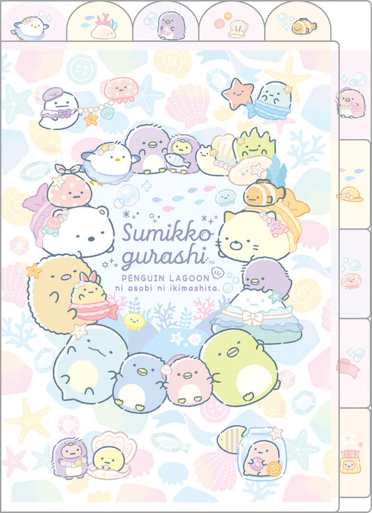 Sumikko Gurashi Vertical and Horizontal Index Holder (A4 size - 5 Pockets) ver. A Penguin Lagoon
