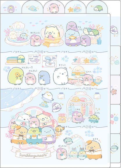 Sumikko Gurashi Vertical and Horizontal Index Holder (A4 size - 5 Pockets) ver. B Penguin Lagoon