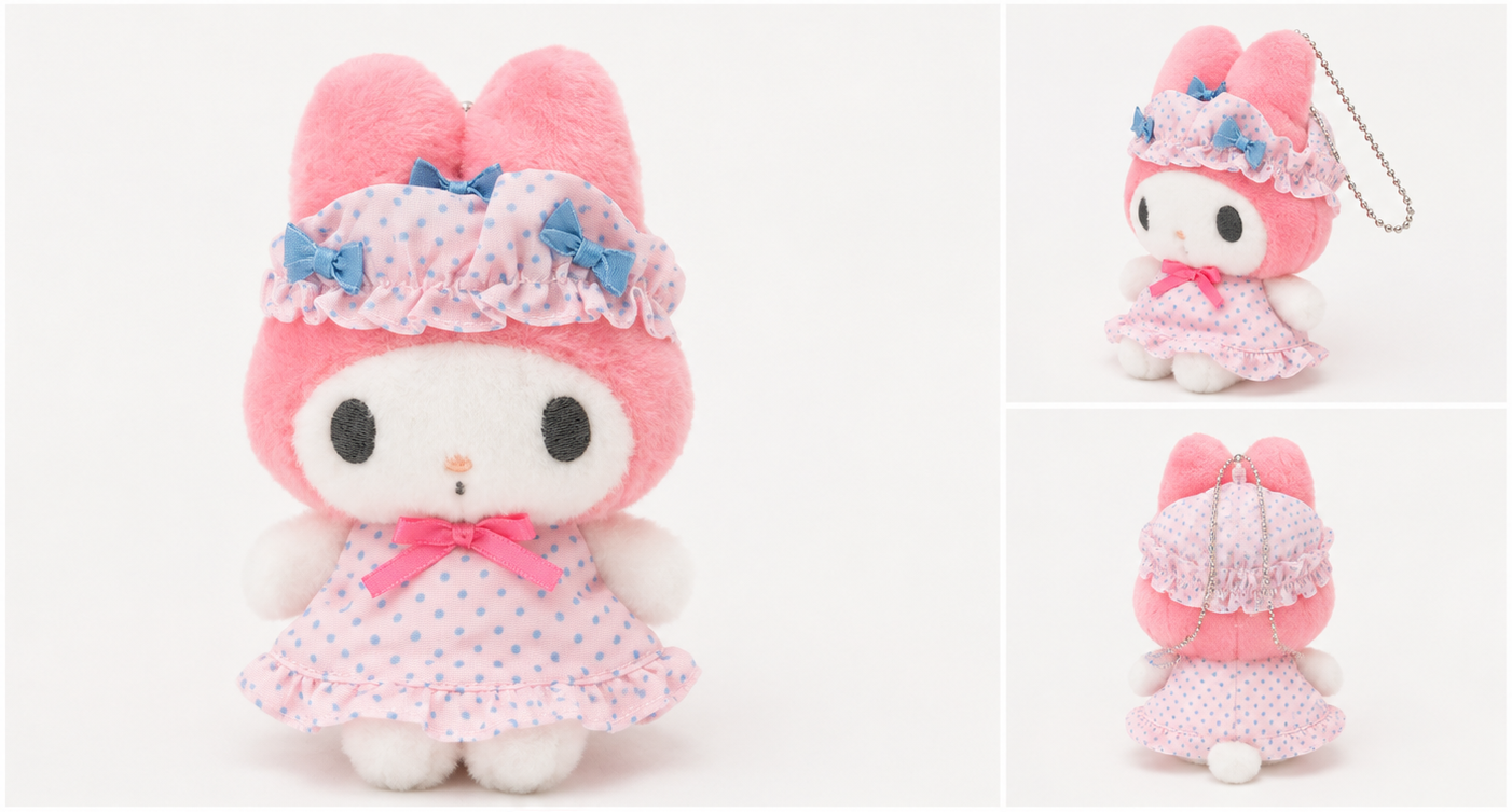 My Melody - Sanrio Character Mascot (Nightcap ver.) Plush Keychain