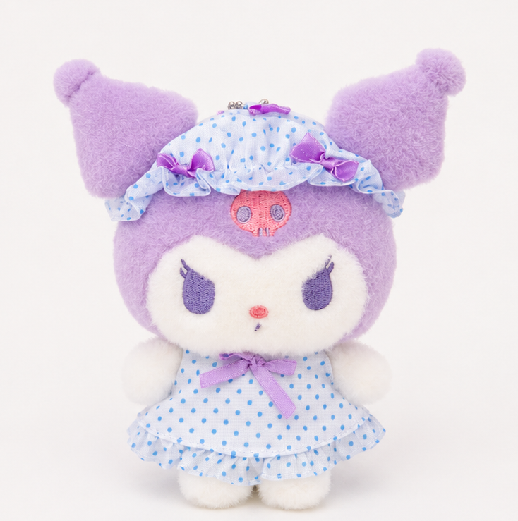 Kuromi - Sanrio Character Mascot (Nightcap ver.) Plush Keychain