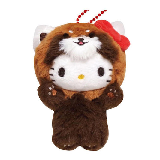 Hello Kitty - Plush Keychain - Banzai Series (Red Panda)
