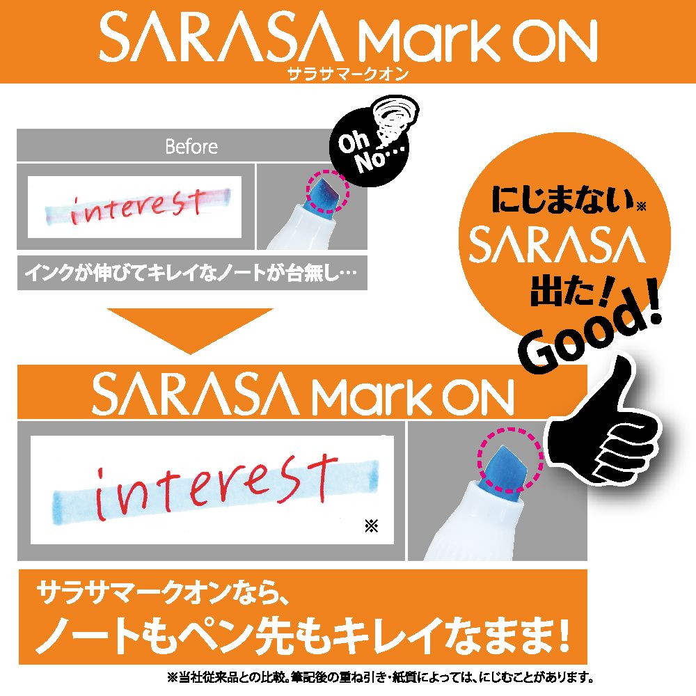 Zebra - Sarasa Mark On Pen 0.4mm (Black)