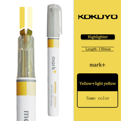 Kokuyo - Mark+ Two Tone Colour Marker Highlighter (Options available)